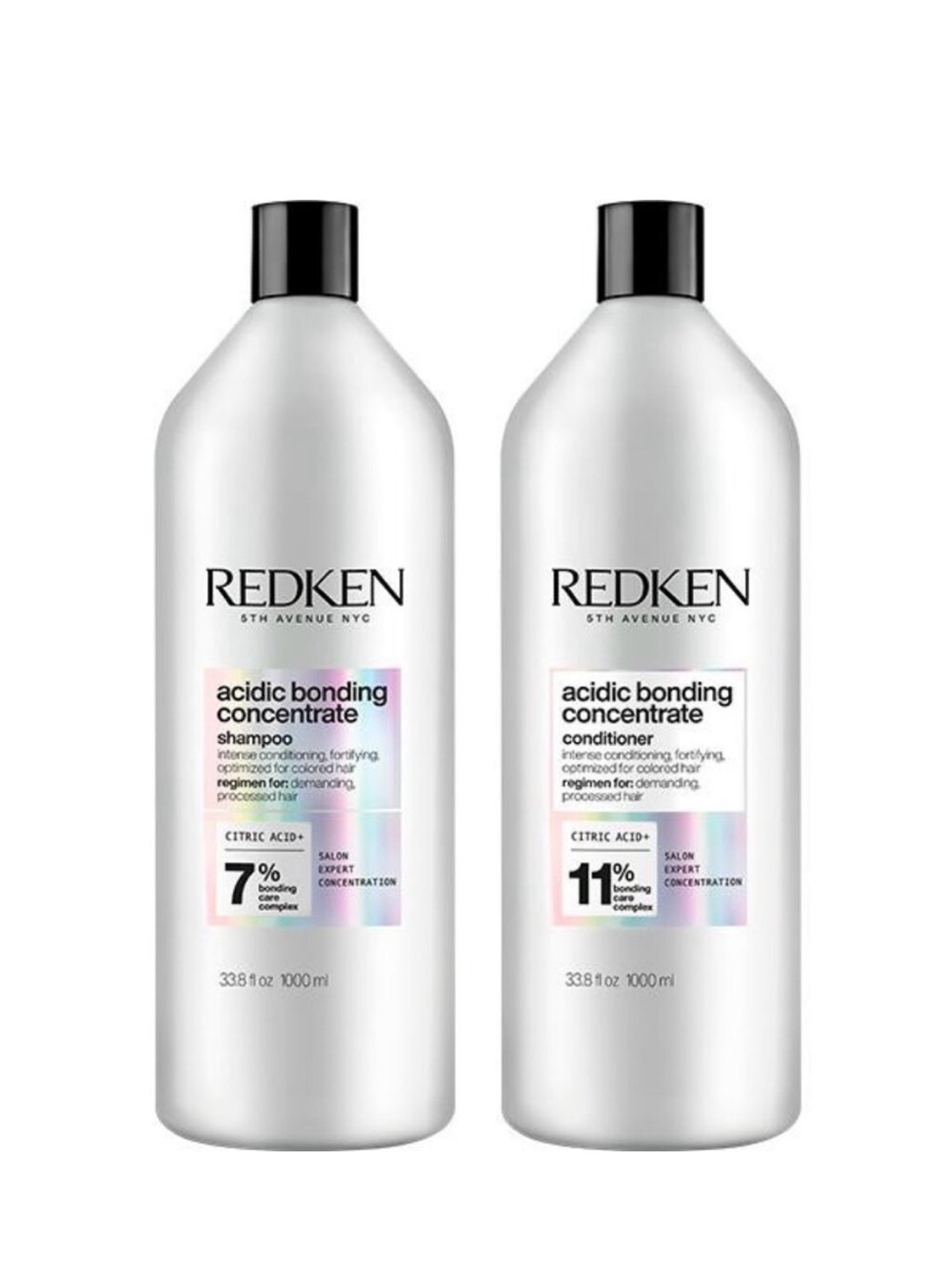 REDKEN ACIDIC BONDING CONCENTRATE SHAMPOO AND CONDITIONER! LITER SIZE